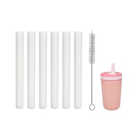 KLOWOAH Replacement Straws Compatible with Zak 12oz Stainless Steel Cup,Reusable Straw with Cleaning Brush (Pack of 6)