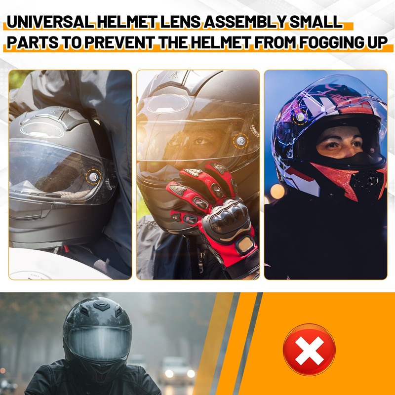 Beeveer 3 Pairs Universal Anti Fog Insert Pin for Motorcycle