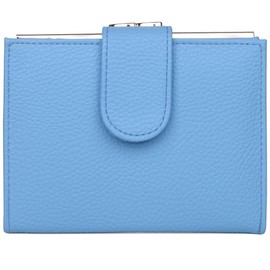 Julia Buxton Pebble Vegan Leather Lexington Wallet, Ocean Blue, One Size, Classic