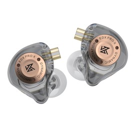 Yinyoo KZ EDX Pro X 1DD Earphones Chinese Earphones 10mm Upgrade Dynamic Driver Recyclable In-Ear Headphones Wired Earphones 2pin (No Microphone, Gray)