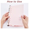 SUPERFINDINGS 4Pcs 6-Hole Ring Binder Mechanisms Replacement Kit A5 Notebook