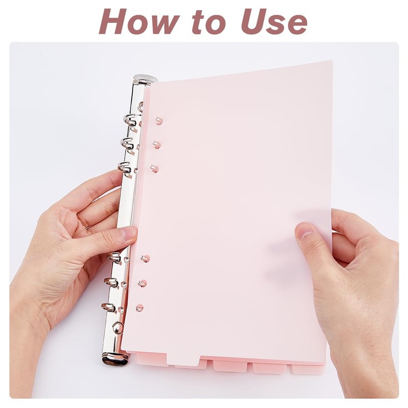 SUPERFINDINGS 4Pcs 6-Hole Ring Binder Mechanisms Replacement Kit A5 Notebook