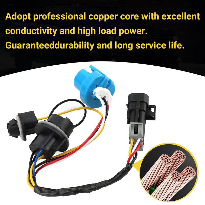 2PCS Headlight Wiring Harness 645-205 22740620 22740621- Direct Fit for