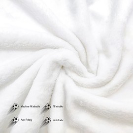 Soccer Blanket Warm Ultra-Soft Soccer Ball White and Black Throw Blankets 80X60 Inches Soccer Team Player Blankets Mom Gift for Girls Boys Kids Women Men