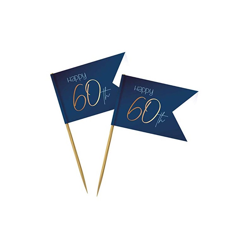 Folat 66860 Party Pickers Elegant 60 Years Pack of 36,
