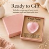 Heart Worry Stone, Encouragement Pocket Hug with Inspirational Card