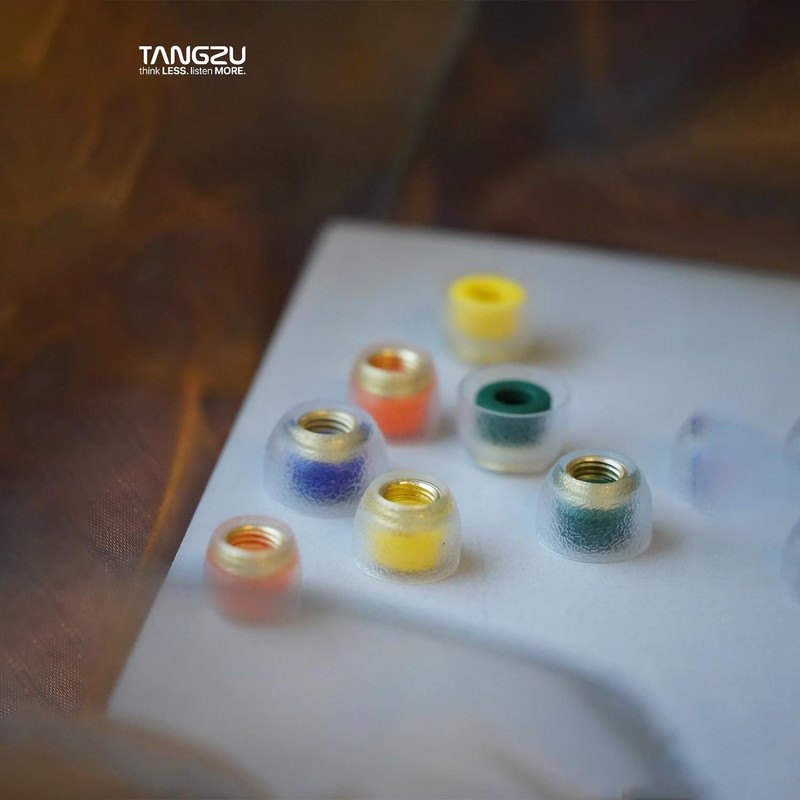 TANGZU Tang Sancai Noble Earbud Tips, Brass IEM Ear Plugs,