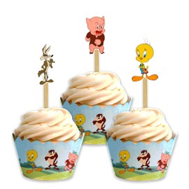 Taasmanian Devil Cupcake Wrapper - Birthday Decorations.