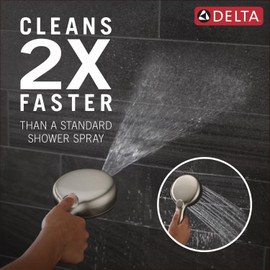 Delta Faucet ProClean Brushed Nickel Shower Head with Handheld, Showerhead with High Pressure Spray, Handheld Shower Head, 6 Spray Settings, SpotShield Brushed Nickel 75740SN