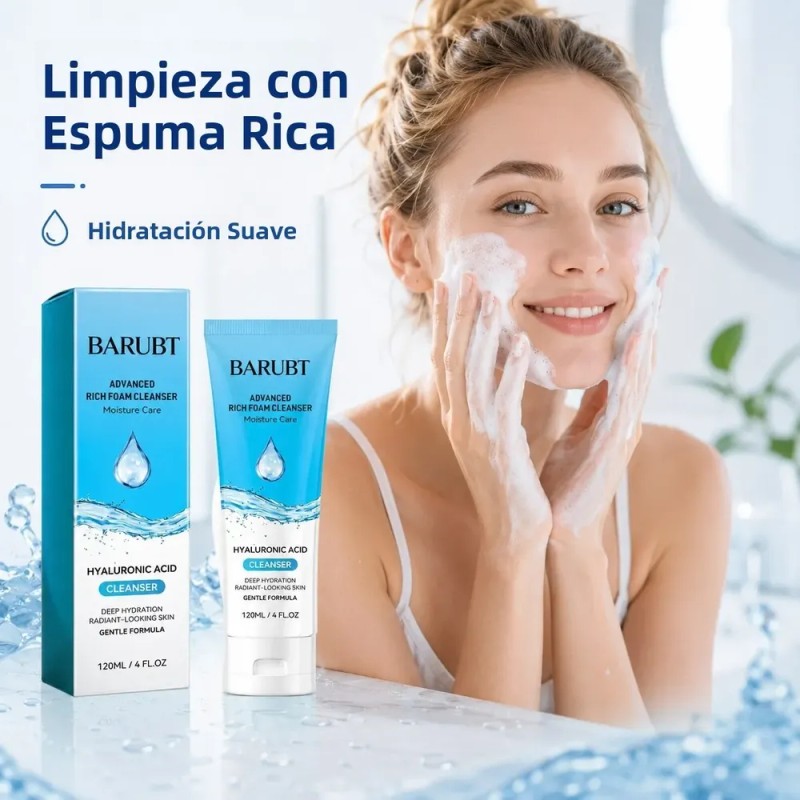 Limpiador Facial Ácido Hialurónico Hidratante 3 Pzs