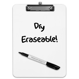 Dry Erase Clipboard + Pen Holder + Markers (30pc) Set of 30 Clip Boards Multi Pack with Whiteboard Pens! 12.5 x 9 Inch, Holds 100 Sheets! Clipboards with Low Profile Clip Board Clips