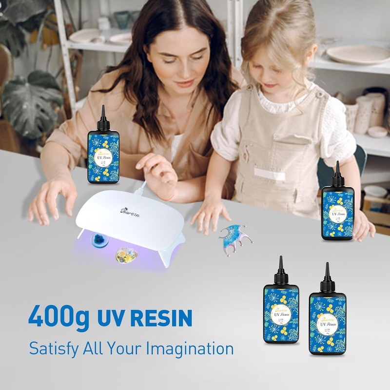 Bsrezn Bsrezn 400g UV Resin Hard, Crystal Clear Premixed Resin