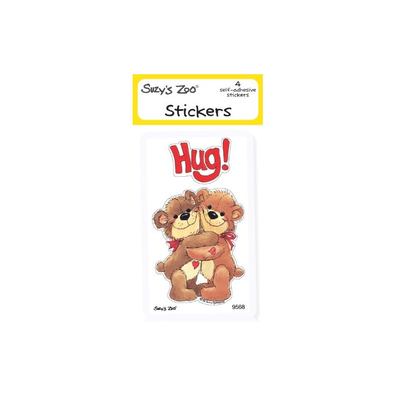Suzy's Zoo Stickers 4-Pack, "Hug Bears" 10123