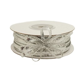 Lassos Boutique 1/8" X 50 Yards Iridescent Pull String Bows Christmas Gift Ribbon (Metallic Silver)