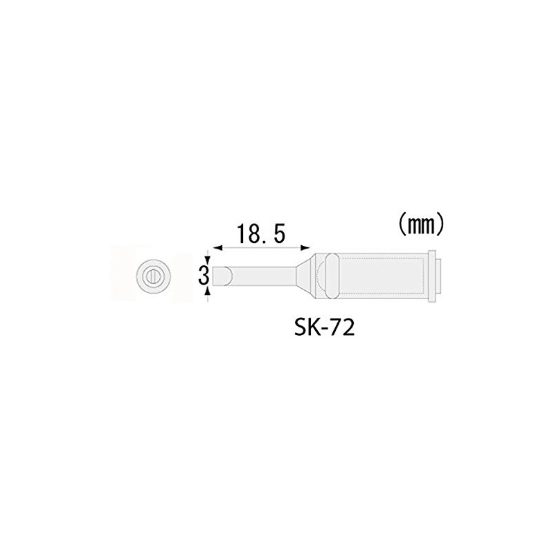 ENGINEER sk-72 3mm Chisel tip for Cordless Soldering Iron Made