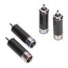 4Pcs RCA Sound Plug Carbon Fiber Chrome 8mm Wire Diameter