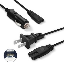 110V Lunch Box Home/Office Use, 12V/24V Car Use Cable for Electric Lunch Box, ONLY Compatible with 4 Power Jacks Food Warmer Wire, Heated Lunch Box Replacement Cord