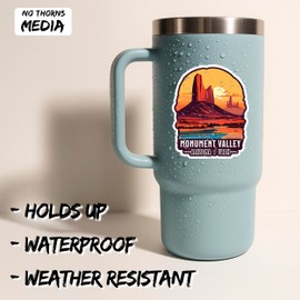 Monument Valley Arizona Utah Sticker 4 Inch - Waterproof Vinyl Decal for Laptop Water Bottle Car Tumbler - Durable Aesthetic Long-Lasting Stickers for Adults ID44990
