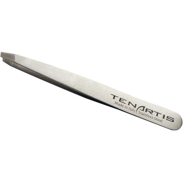 Slant Hair Tweezers Stainless Steel - Tenartis Made in Italy