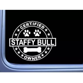 EZSTIK Certified Staffy Bull L270 Dog Sticker 6" decal