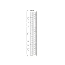 Touch Futu Ruler PVC Today Page Marker Insert organiser refill A5 Size