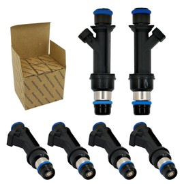 Inyector de combustible compatible con 2002 2003 2004 GMC Envoy XL XUV 4.2L, Chevy Trailblazer EXT 4.0L, 2004 Buick Rainier 4.2L, Oldsmobile Bravada 4.2L, reemplaza a FJ319 25313185 12569573 juego de