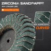 Sbestily 10PCS 80 Grit Curved Flap Disc 2 Inch Roll