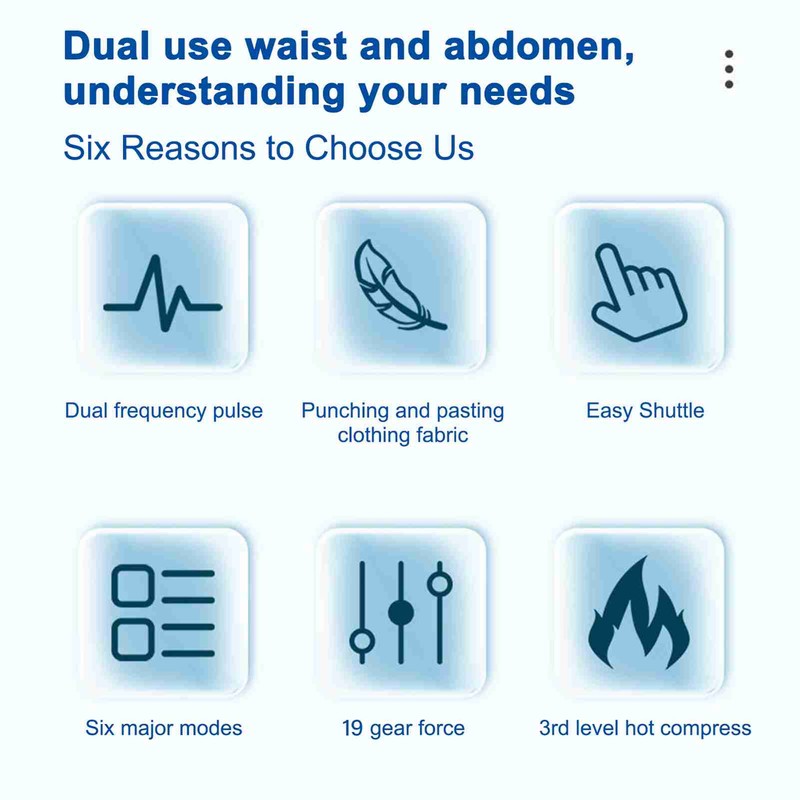 Heating Massage Belt 6 Working Modes 19 Levels Strength Adjustable