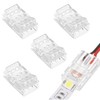 ChasCoCo 4 Pcs 4 Pin 10mm Waterproof Adapter Solderless LED