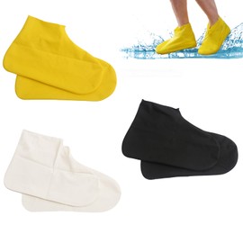 3 Pairs Shoe Covers Waterproof Reusable Foldable Rain Cover Shoes Cover Shoe Silica Gel Rain Covers Shoes Rainy Days Shoe Covers for Snow Day Muddy Road Rain Shoes