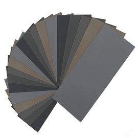 20PC 사포 세트 목재 그릿 샌딩 종이 금속 자동차 1000 2000 3000 5000 7000 건식 20PC Sandpaper Set Wood Grit Sanding Paper Metal Car 1000 2000 3000 5000 7000 Dry [Bla]