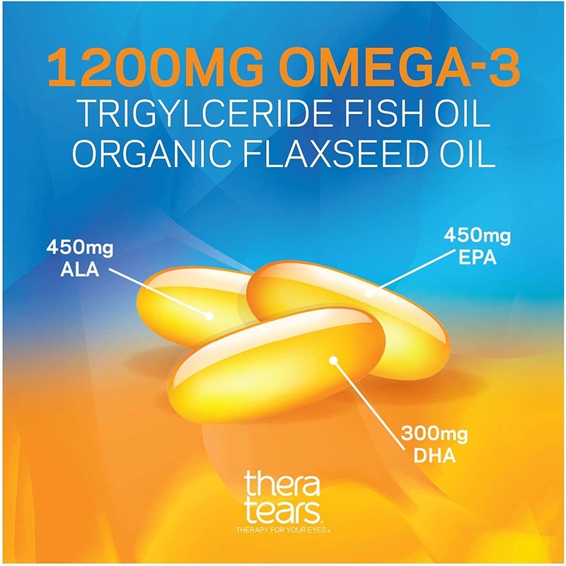 Thera Tears Nutrition Omega-3 Supplement Easy Swallow Capsules - 90