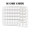 Car Coaster Care Instruction Guide Cards | 50 pk 2x3.5”