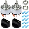 Xiatiaosann 2 Pcs Rotary Selector Switch 12A 250V/16A 125V 4