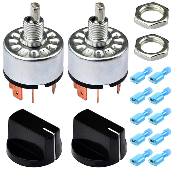 Xiatiaosann 2 Pcs Rotary Selector Switch 12A 250V/16A 125V 4