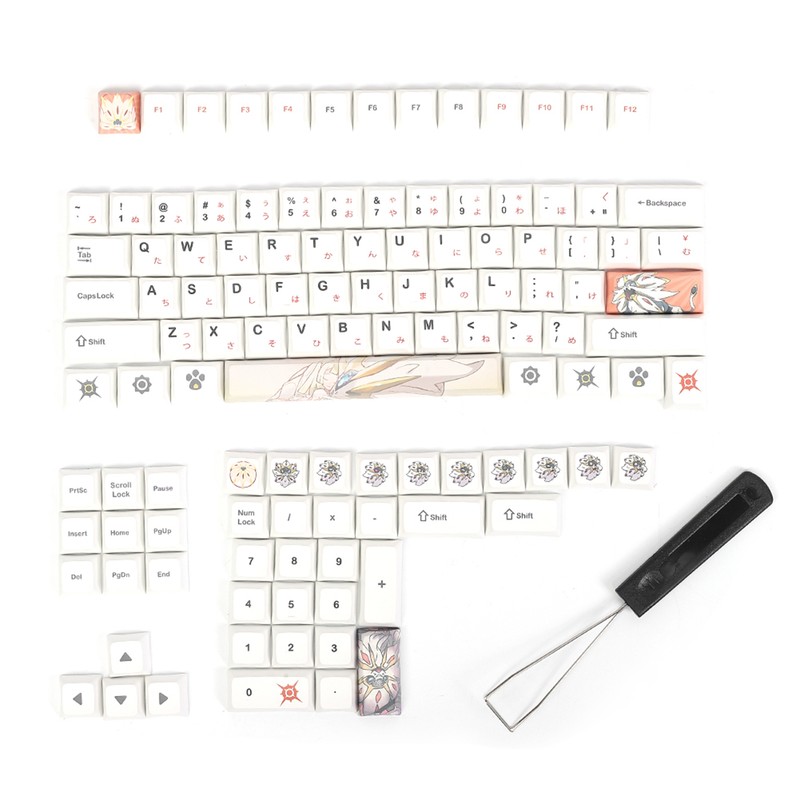 138PCs Keycaps Full Set PBT Mechanical Keyboard Accessory Computer Parts