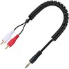 Tunghey Coiled DC 3.5mm to RCA Adapter Cable, TRS to