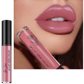 Brillo de Labios en Crema 12 Colores, 2026 Nuevo Textura Lápiz Labial Color Crema, Lápiz Labial de Terciopelo Hidratante Resistente al Agua, Antiadherente y Larga Duración (#5)