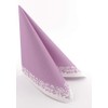 50 Napkins Fabric-Like – Romantic; Colour: Pastel Purple, Size: 40