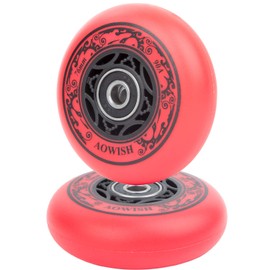 AOWISH Ripstik Wheels [2-Pack] 76mm Ripstick Wheels 90A Ripsurf Caster Board Replacement Wheel with Pre-Installed Bearings ABEC 9 (Red)
