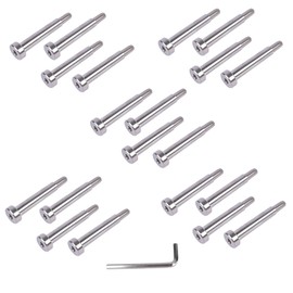 Heemab 20Pcs Stainless Steel Screw Fastener Kit with Wrench for 3/16" Wire Rope Cables, Durable and Stylish Design