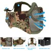 Yzpacc Airsoft Mask with Glasses, Foldable Half Face Airsoft Mesh