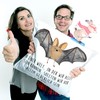 Mr. & Mrs. Panda 40 x 40 cm Cushion Bat