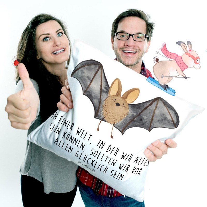 Mr. & Mrs. Panda 40 x 40 cm Cushion Bat