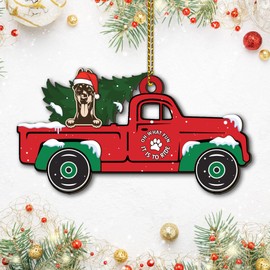 Doberman Christmas Ornament 2024 - Wood Stocking Hanging Car Keepsake for Tree, Pet Owner Mom - Puppy Gift