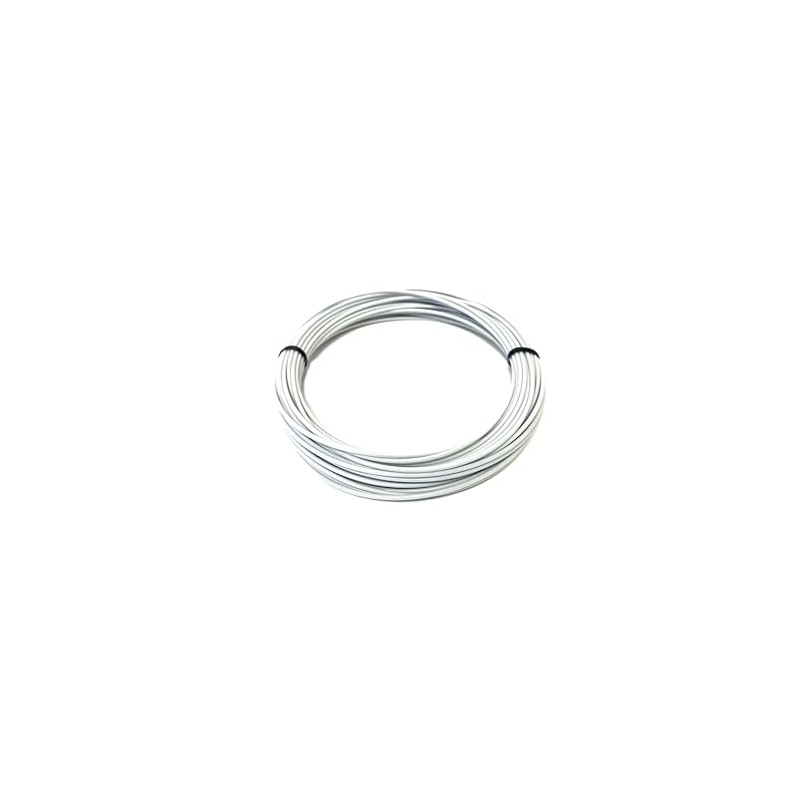 1/16" Coated to 3/32" Diameter, 7x7 Construction, White Vinyl Coated