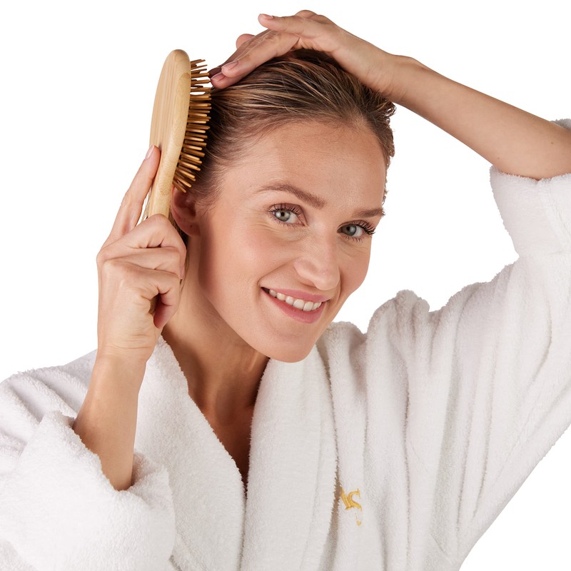 Margot Schmitt Pneumassage Bamboo Hair Brush Oval Natural Colour 63g