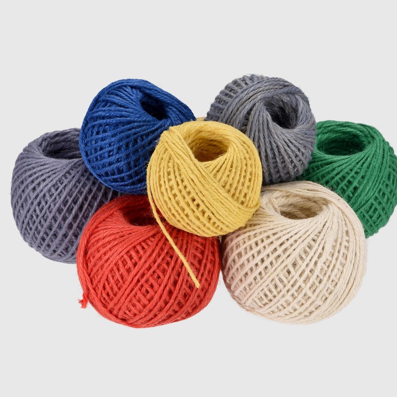 sourcing map 164 Feet 2.5mm Garden Twine, Jute Rope String