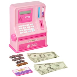 Learning Resources Teaching ATM Bank, Pink, 32 Pieces