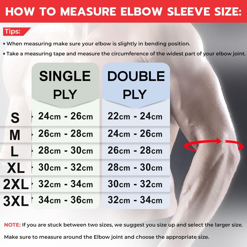 AQF Elbow Sleeves for Weightlifting for Powerlifting, Bench Press &